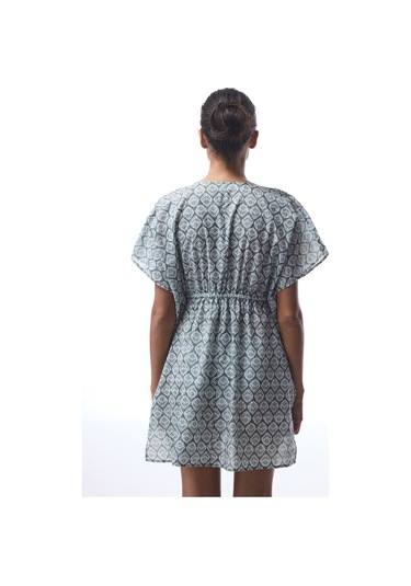 Penti Yeşil Spring V Yaka Mini Kaftan Çok Renkli