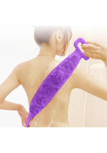 Çift Taraflı Banyo Hamam  Lifi Silikon Masajlı Yumuşak Duş Lifi Uz