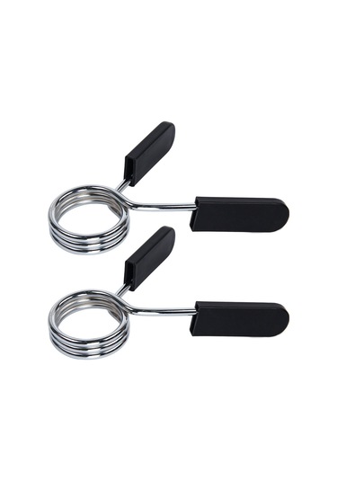Skycity 2 Adet Olimpik Yaylı Çelik Ağırlık Tutucu, 50mm Çaplı, 5.5mm Tel Kalınlığı, 3 Sarımsı, Kauçuk Kapaklı, Barbell Klips Seti