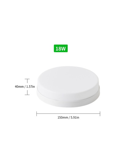 Springsun Neoglint Led Tavan Işık Sıva Altı Montaj 18w Yuvarlak Tavan Lambası Mutfak Yatak Odası Koridor İçin 6500-7000k Beyaz