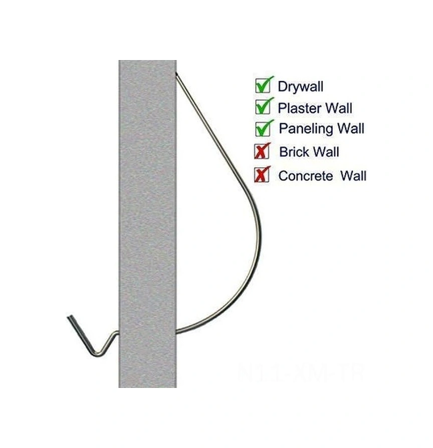 Fortunelane 20 Adet Paslanmaz Çelik Duvar Kancası: Ev Dekorasyonu, Ahşap/alçı Duvarlar İçin, Ev Giyim Asma Kancaları