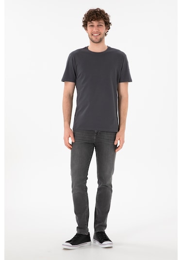 U.S. Polo Assn. Erkek Regular Fit Bisiklet Yaka Antrasit Basic Tişört 50305985-VR006 U.S. Polo Assn. Erkek Regular Fit Bisiklet Yaka Antrasit Basic Tişört 50305985-VR006