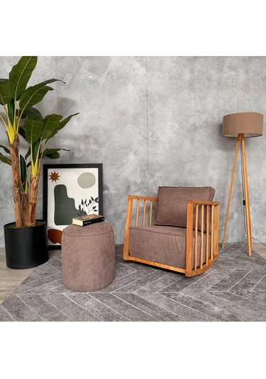 Sallanan Koyu Kahve Koltuk