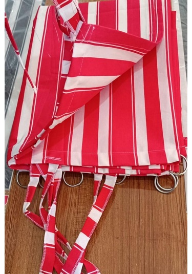 Devrim Olivya Tekstil Demir Halkalı Balkon Perdesi 1.sınıf Gabardin Kumaş Sarı Gri Kırmızı Beyaz