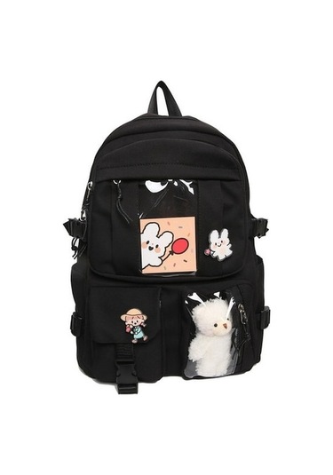 Didadodo Öğrenci Sırt Çantası, Bilgisayar Çantası -siyah, Ergonomik Tasarım Siyah