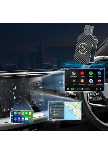 Didadodo Car-play Kablosuz Adaptör Android Auto Kablolu, Android Auto Uyumlu