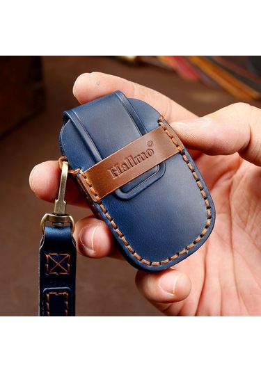 Novahub Hallmo Hyundai Ix35 B Uyumlu Arac Dana Deri Anahtar Kılıfı Kahverengi