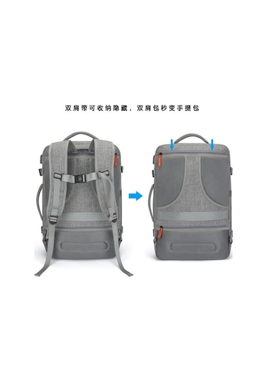 Ebitda Yüksek Kapasiteli Su Geçirmez Bilgisayar İş Seyahat Çantası - Siyah - Sanbuyos Siyah