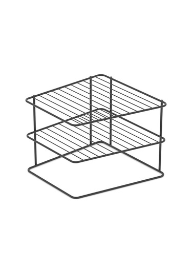 Teknotel Dolap Içi Düzenleyici Mutfak Rafı Metal Mat Siyah Kb091