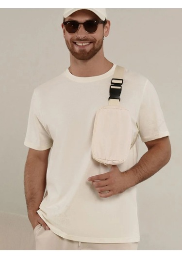 Lajkı-majkı Süt Renginde Düz Tişört 176562905 Bej