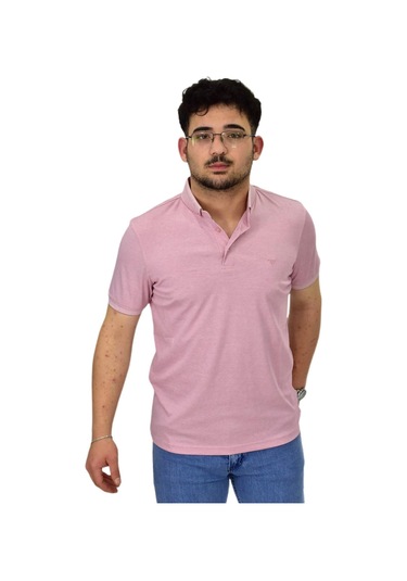 Erkek Polo Yaka Merserize Tişört 1000 Bgl-st04532 Pembe