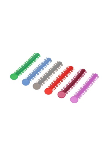 40 Adet/paket Yüksek Esneklik Diş Ligatür Bağları Ortodonti Elastik Çok Renkli