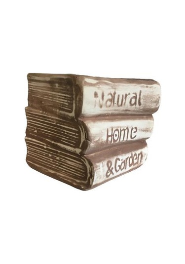 Orta Boy Dekoratif Eskitme Kitap Saksı Kahve Köpüğü