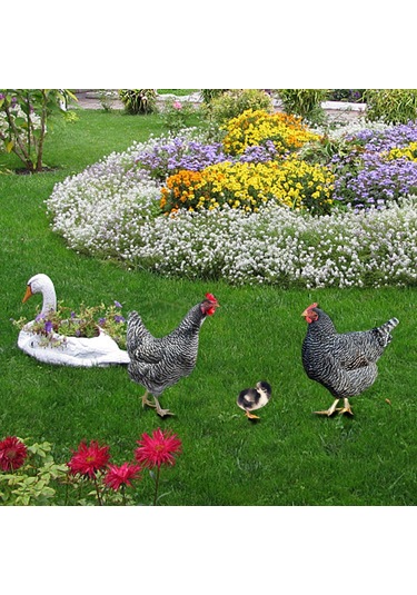Suntek 3 Tavuk Heykeli Avlu Çim Yard Dekorasyon Için