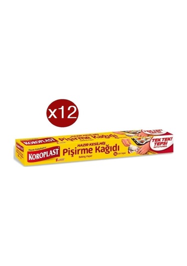 Koroplast Pişirme Kağıdı - Hazır Kesilmiş X 12 Paket (42*37)