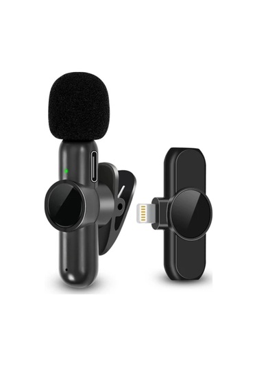 Buffer Type C Uyumlu İphone Dönüştürücülü Kablosuz Yaka Mikrofonu Android Ve İphone Uyumlu Mini Mikrofon Çok Renkli