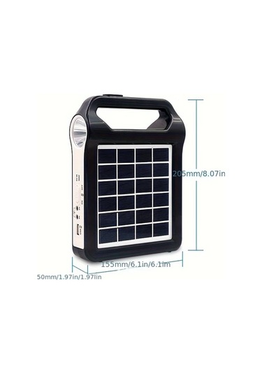 Xuweiwei Ep-038a Taşınabilir Güneş Enerjili Aydınlatma Ve Telefon Şarj Cihazı Çok Fonksiyonlu Otomotiv Aydınlatma