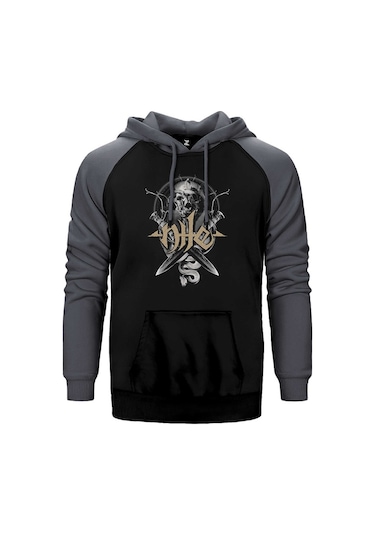 Nile Legacy Of The Catacombs Gri Reglan Kol Kapşonlu Sweatshirt Gri