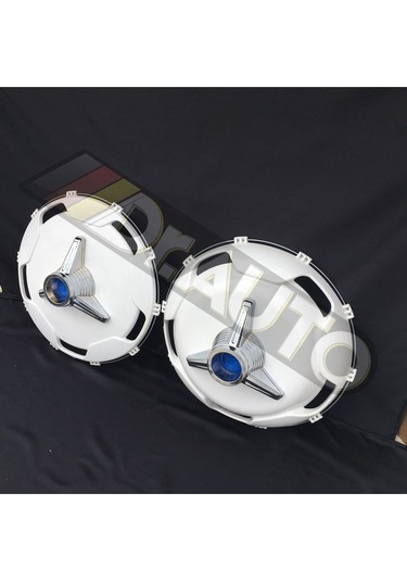 22.5 İnç Orta Boy Mavi Fırfırlı Jant Kapağı 4'lü Takım