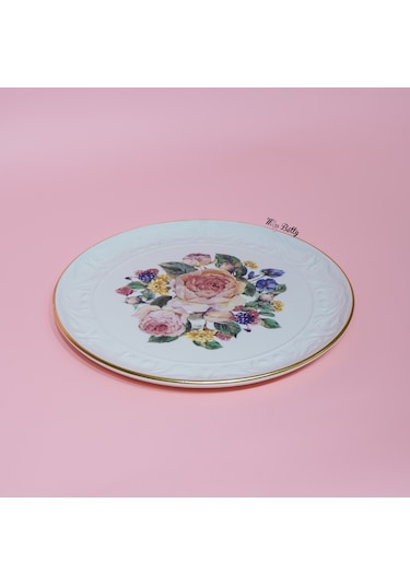 Rose Deluxe Porselen Sunum Tabağı 30 Cm Pembe
