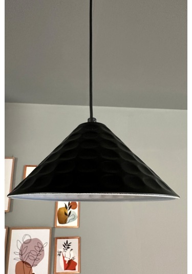 Rumy Siyah Tekli Avize Retro Sarkıt Ofis Showroom Salon Mutfak Avizeleri Siyah