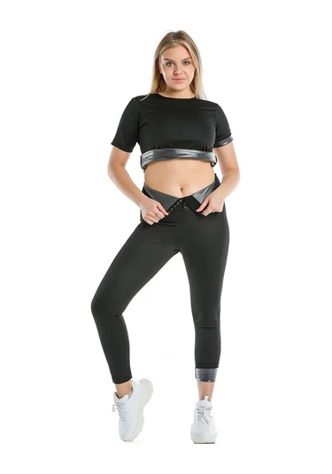 Pastimore Termal Sauna Agraflı Badi Takım Siyah