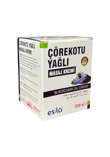 Çörekotu Yağı Masaj Kremi 210 Ml, Esila