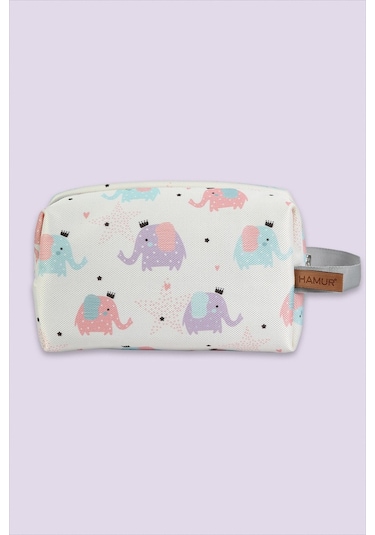 Kirli Temiz Islak Organizer Çantası Elephant Bebek Çocuk Kıyafet Çamaşır Anne Makyaj Alezli Çanta