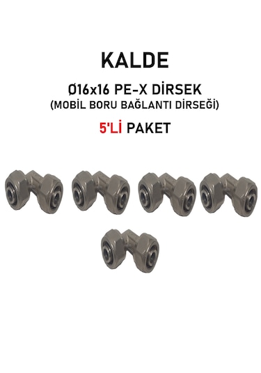 5'li Paket Ø16x16" Sabit Uçlu Pex Dirsek