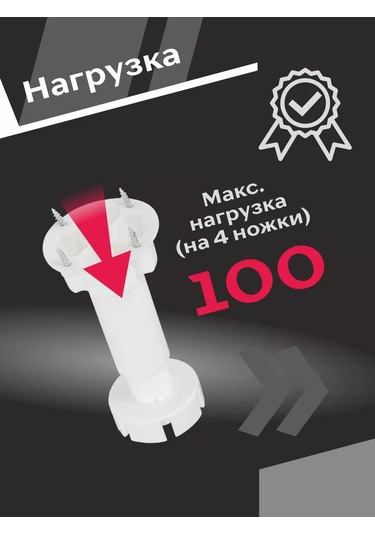 Centr Mebel'noj Furnitury Mobilya Desteği Plastik Ayarlanabilir 8 Adet 230870549 Beyaz