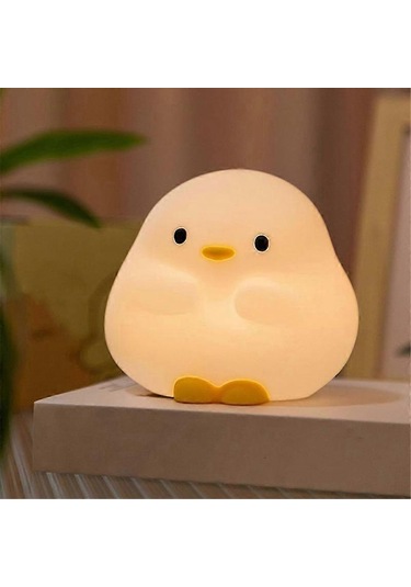 Ördek Lambası, Sevimli Ördek Lambası, 30 Dakikalık Zamanlayıcılı, Şarj Edilebilir Yumuşak Silikon Gece Lambası