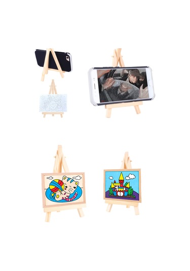 Hombey Ahşap Masa Eseli - Ayarlanabilir, Telefon Ve Resim Gösterimi İçin 18x24cm Tripod Müzik Eseli Diğer