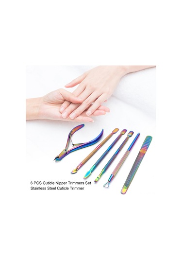 Wezone 6 Lık Çok Amaçlı Tırnak Bakım Seti, Paslanmaz Çelik, Gümüş Renk, 15x10x5cm Boyutlarında