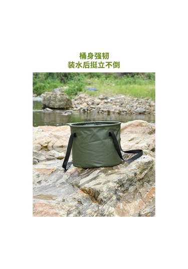 Pazly Yeşil Taşınabilir Piknik Litre Kovası Katlanır Kapasiteli Kamp Hava Depolama Çok Büyük Amaçlı Açık 10 Bu Yeşil