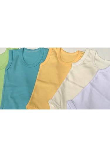 Özdemirli Tekstil Bebelino Çıtçıtlı Askılı Badi 5'li - Çok Renkli