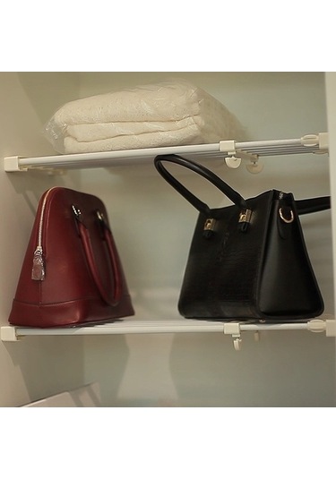 Tongxida Gardırop Depolama Katmanlı Baffle Dolap Raf Yurt Bölme Dolap Bölme Levhası, Genişlik: 24cm, Esneme Aralığı: 38-55cm Diğer