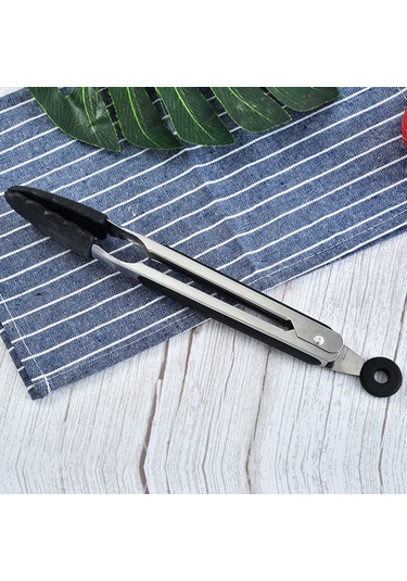 Tenfowee Yeşil 7 İnç Silikon Uçlu Mutfak Kolu - 230 C Isı Dayanıklı Paslanmaz Çelik - Yemek Pişirme Ve Servis İçin Anti Kayma Yeşil