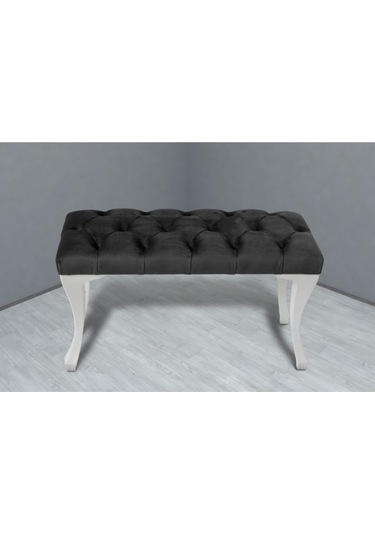 Gazzini Classic Chester Model Kapitoneli Puf-beyaz Ayak