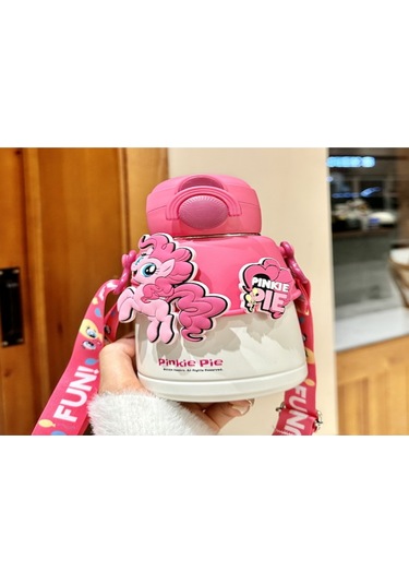 Hangfox Hasbro My Little Pony 316 Çelik Termos Bardak 600ml - Çift İçecek Memiş/doğru , Isı Ve Soğuk Saklama, Çocuklar İçin, Okul, Dışarıda Taşınabilir Pembe