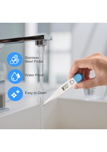 Jeehugo Ev Ve Evcil Hayvanlar İçin Çift Kullanimlı Hızlı Ölçüm Elektronik Termometre - Ağız/altı Çene - Lcd Ekranlı - Su Geçirmez - 3 Rastgele Model