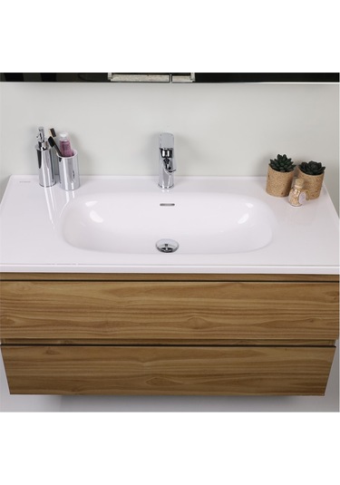 Kobos Lignum 100 Cm Banyo Dolabı Seti Meguro Ahşap