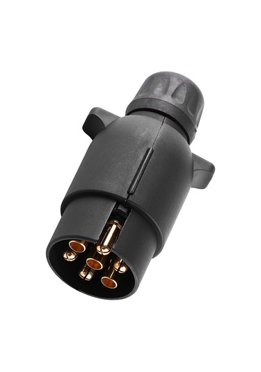Konesam Avrupa Stili 7 Pinli N Tipi Plastiğe Dayanıklı Tırnak Bağlantı Plug, Fren, Sinyal Ve Etiket Lambaları İçin Güvenli Bağlantı, Kolay Kurulum - Trailer Ve Karavanlar İçin