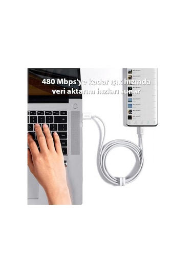 Baseus Super Şarj Kopmaz Kablo 100W Type-C Şarj Kablosu 480Mbps Veri Aktarım Kablosu USB to Type-C