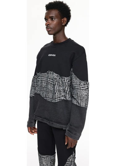Les Benjamins Les Benjamıns Sweatshırt 010 M Black - Gry Siyah - Gri