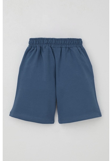 Breeze Erkek Bebek Şortlu Takım Oyuncak Bebek Ayıcık Baskılı 9 Ay-3 Yaş, Açık Mavi Açık Mavi