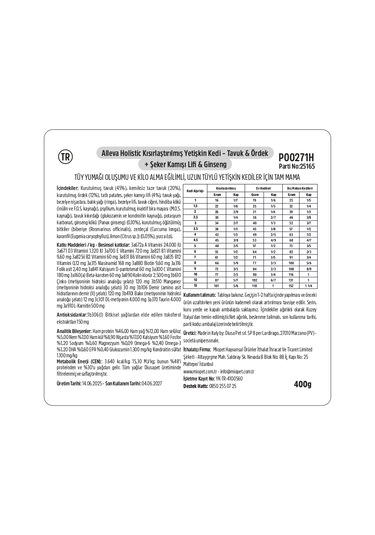 Alleva Holistik Tavuk & Ördek Tahılsız Yetişkin & Kısırlaştırılmış Kedi Maması 400 G