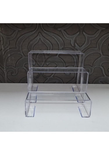 Ayakkabı Standı 3 'lü Merdiven Set Kademeli Pleksi Şeffaf