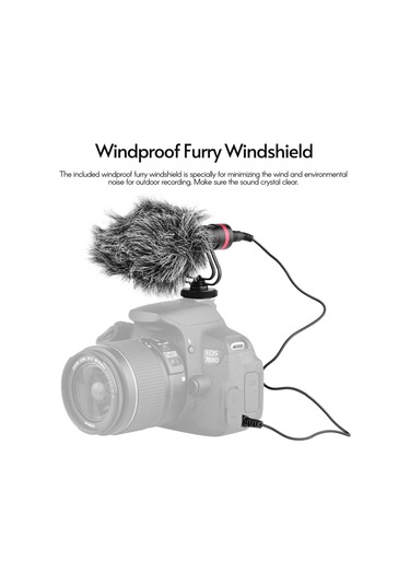 Jms Anti-şok Montajlı 3,5 Mm Trs Ve Trrs Ses Çıkışlı Kardioid Yönlü Kondenser Mikrofon