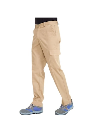 Şensel İş Pantolonu Bej Komando Cepli 54E1411 Bej
