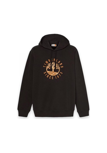Timberland Tb0a6vgt Holiday Graphic Hoodie Siyah Erkek Sweatshirt Siyah